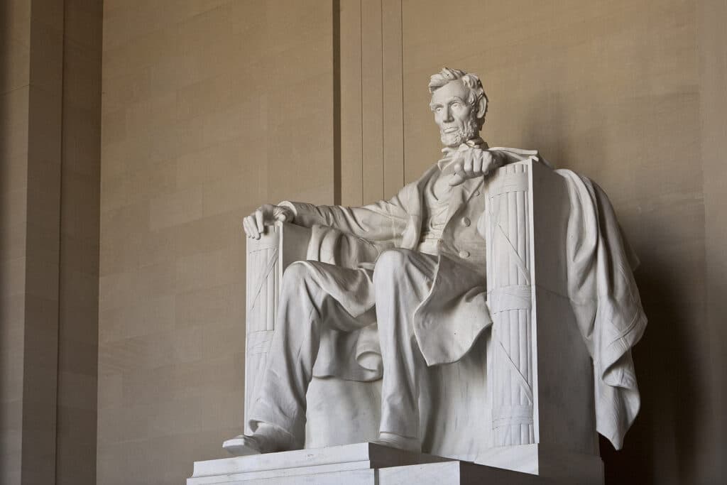 Abraham Lincoln Memorial in Washington DC United States